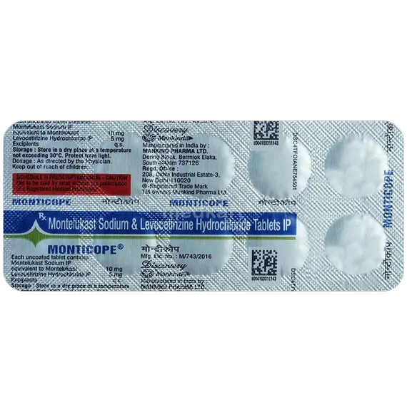 monticope tablet 10's